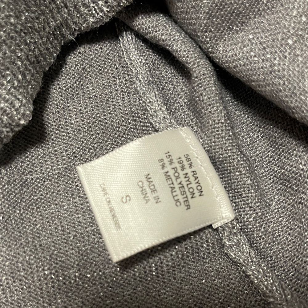 New York & Company Shimmering Gray Cardigan - Picture 3 of 5